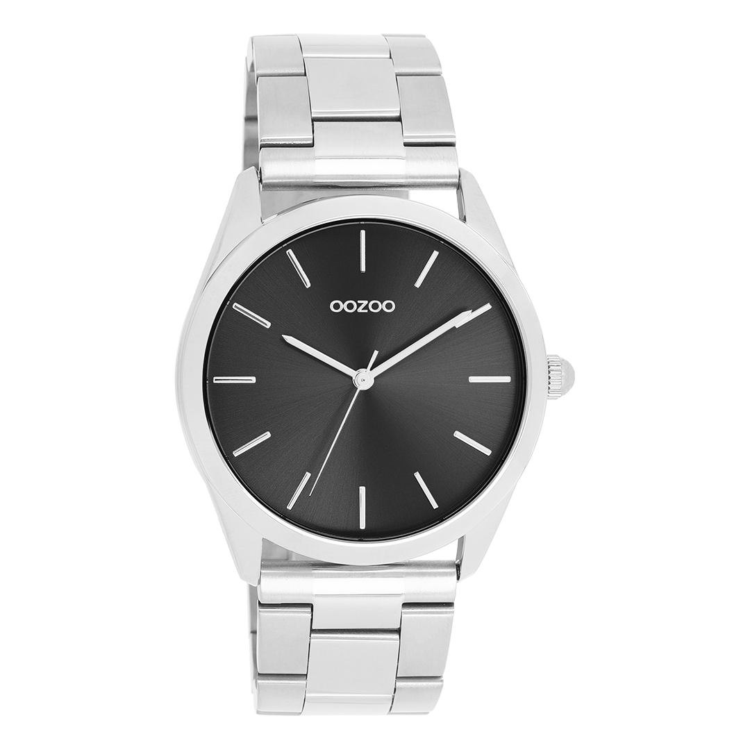 Silver coloured OOZOO watch with stainless steel bracelet - C11429