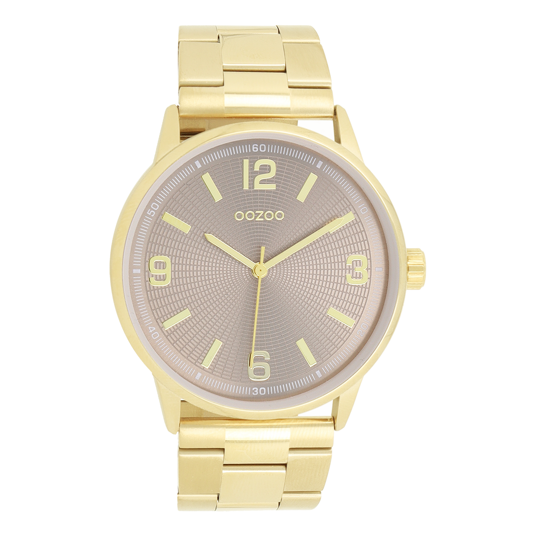 Gold coloured OOZOO watch with stainless steel bracelet - C11504