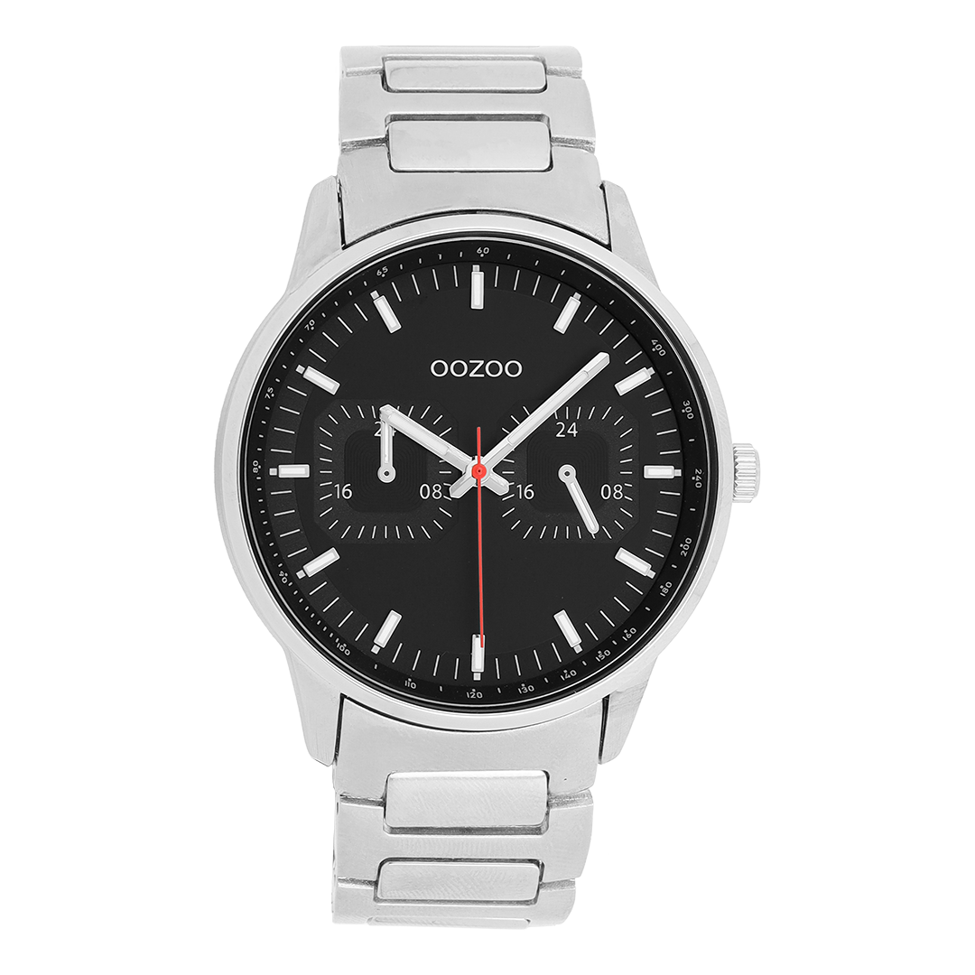 Silver coloured OOZOO watch with stainless steel bracelet - C11622