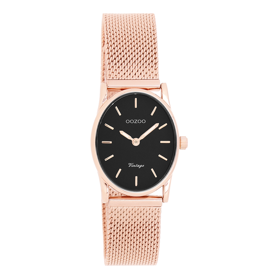 Color oro rosa OOZOO Guarda con braccialetto in mesh metallico colorato in oro rosa - C20260