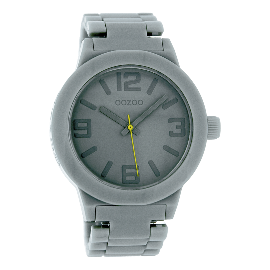 Grijze OOZOO horloge met kunststof horlogeband - C3680