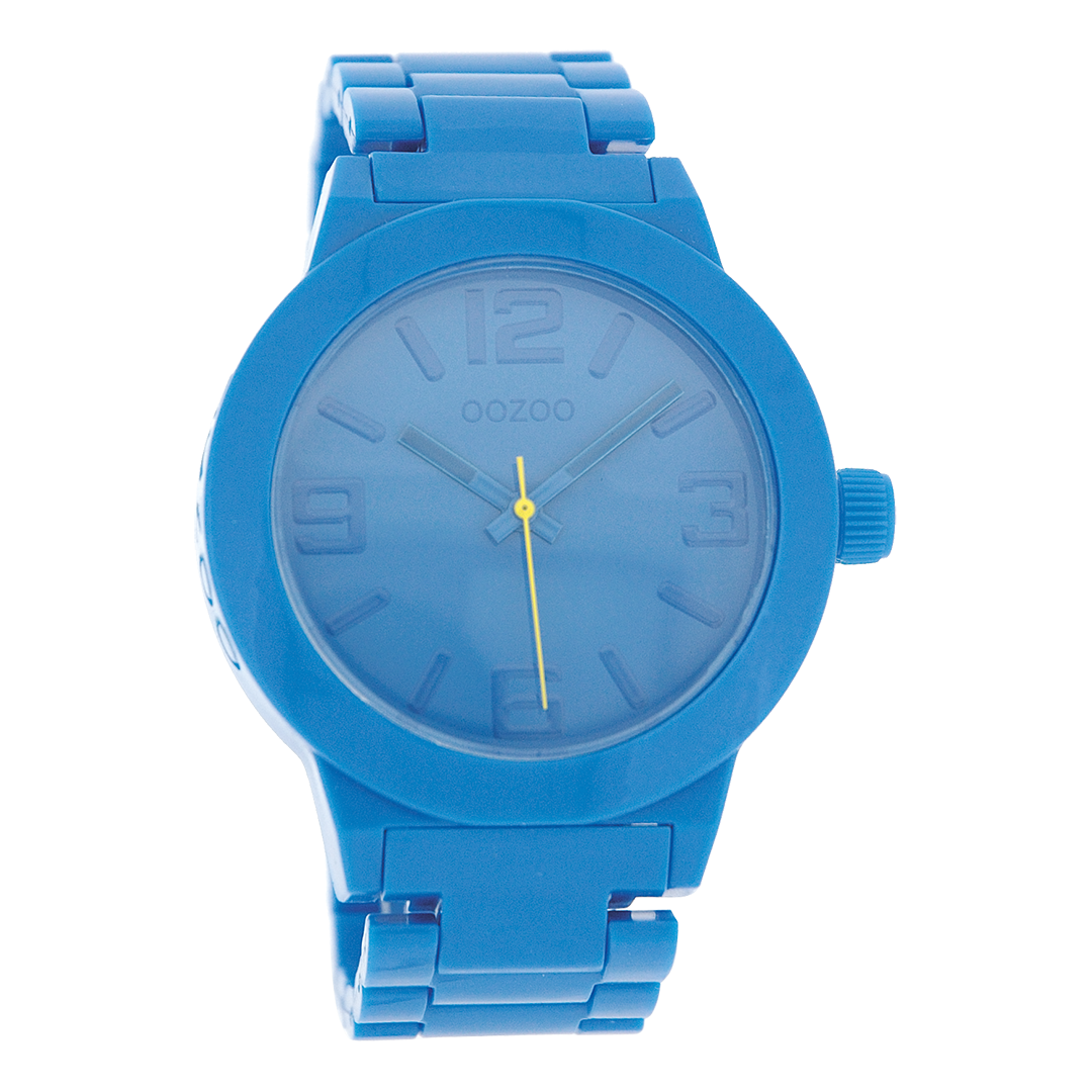 Blauwe OOZOO horloge met kunststof horlogeband - C3681