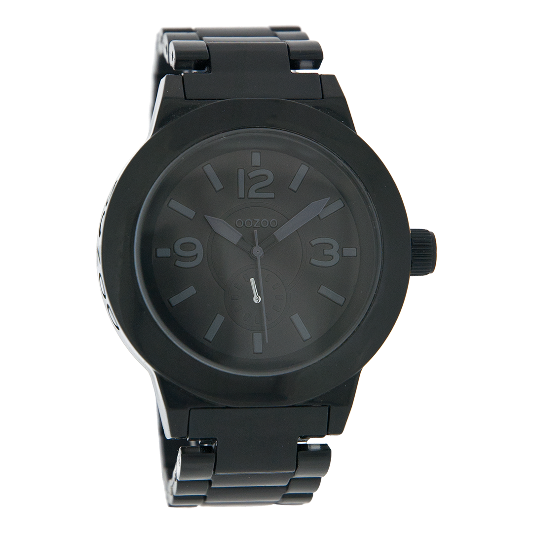 Zwarte OOZOO horloge met kunststof horlogeband - C4119