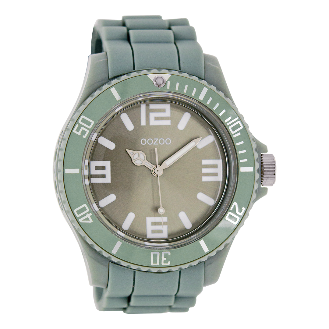 Grijze OOZOO horloge met rubber band - C4275