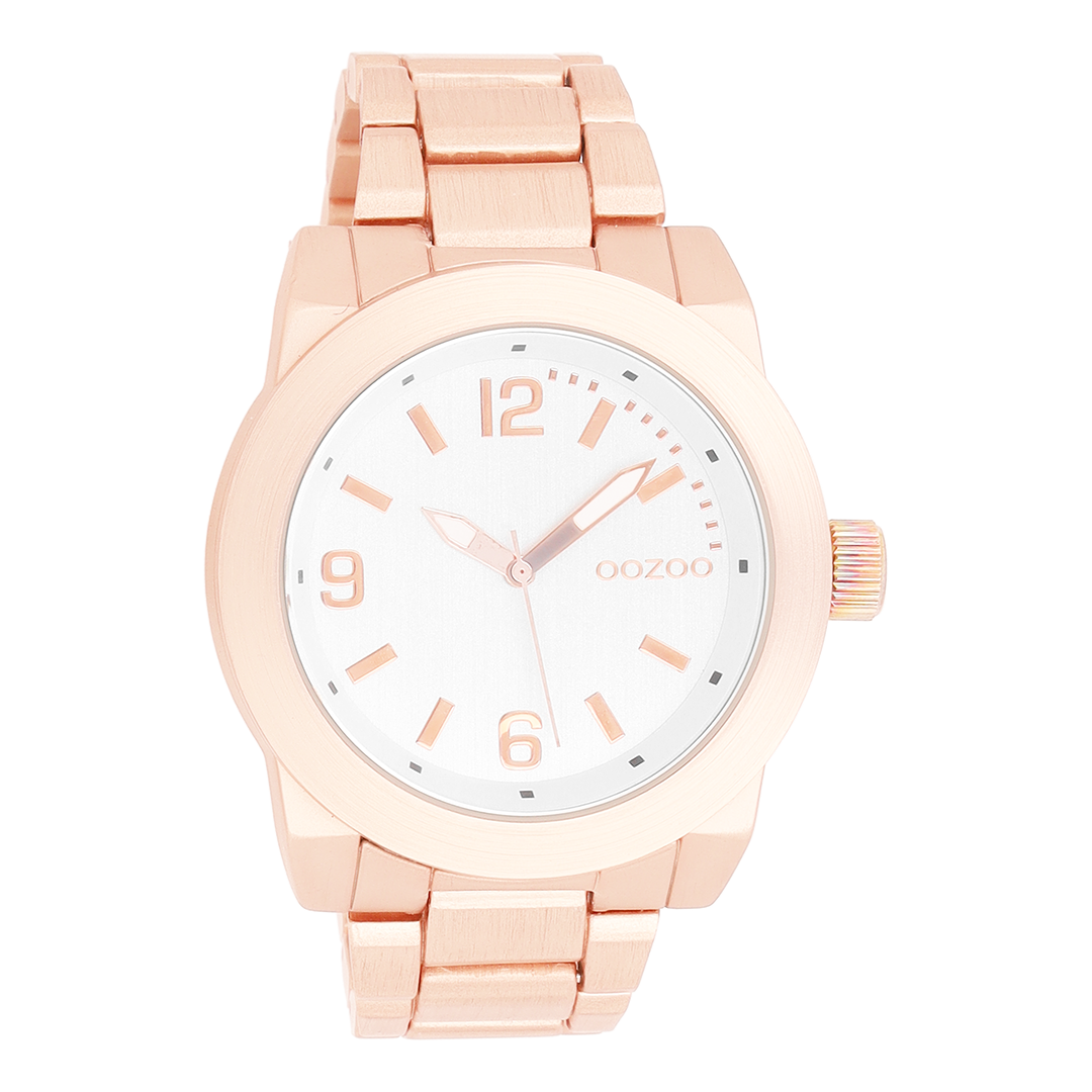 Rosé goudkleurige OOZOO horloge met roestvrijstalen armband - C7522