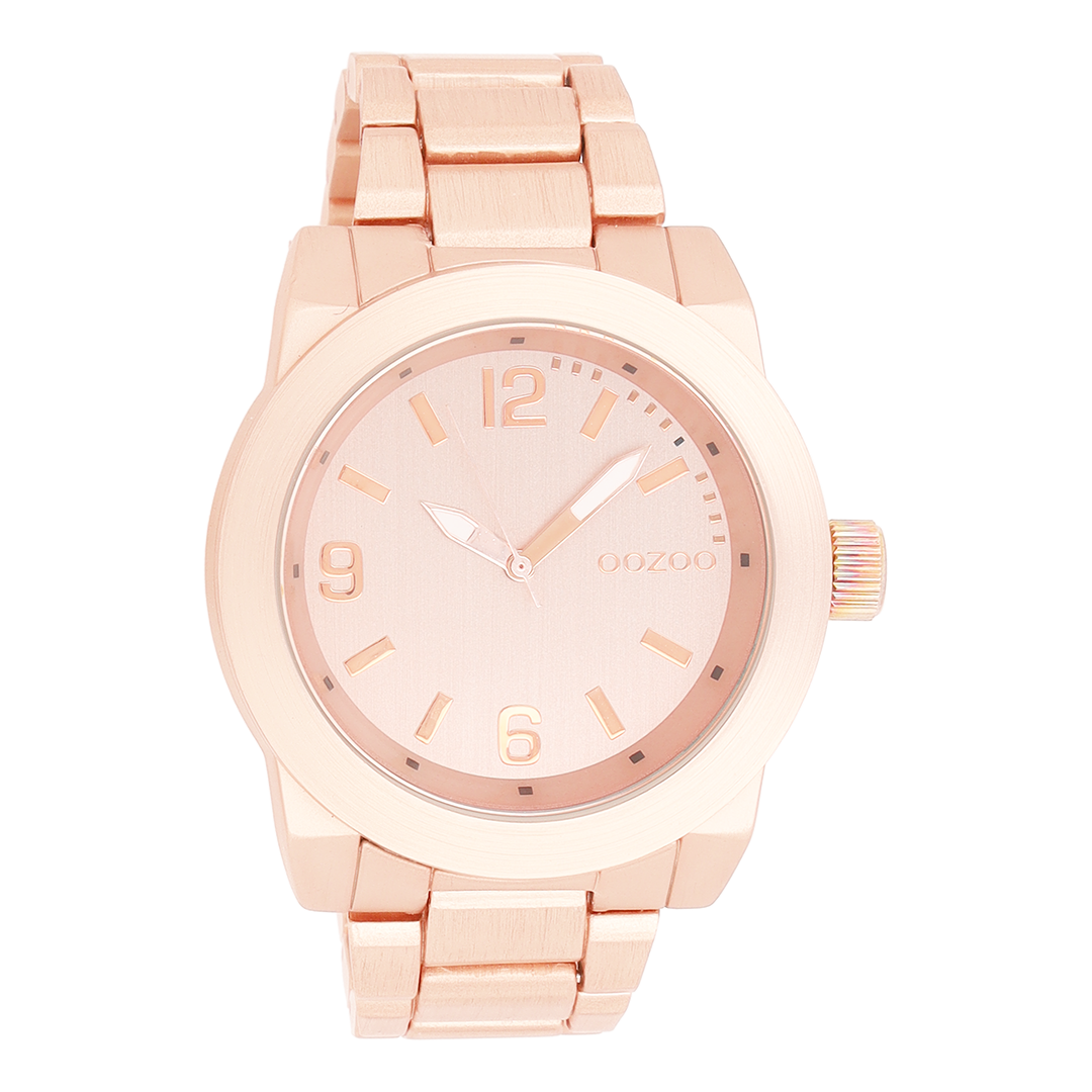 Rosé goudkleurige OOZOO horloge met roestvrijstalen armband - C7523
