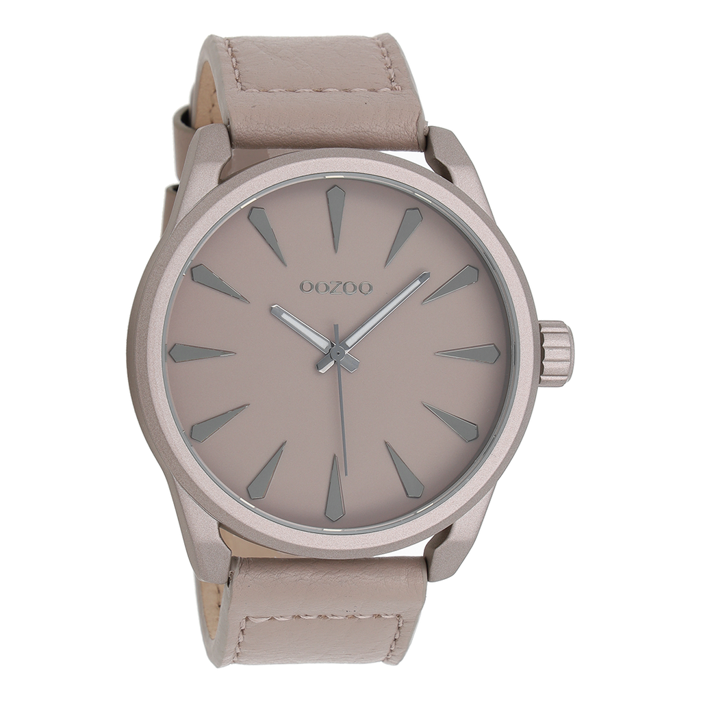 OOZOO Montre en taupe avec bracelet en cuir en taupe - C8225