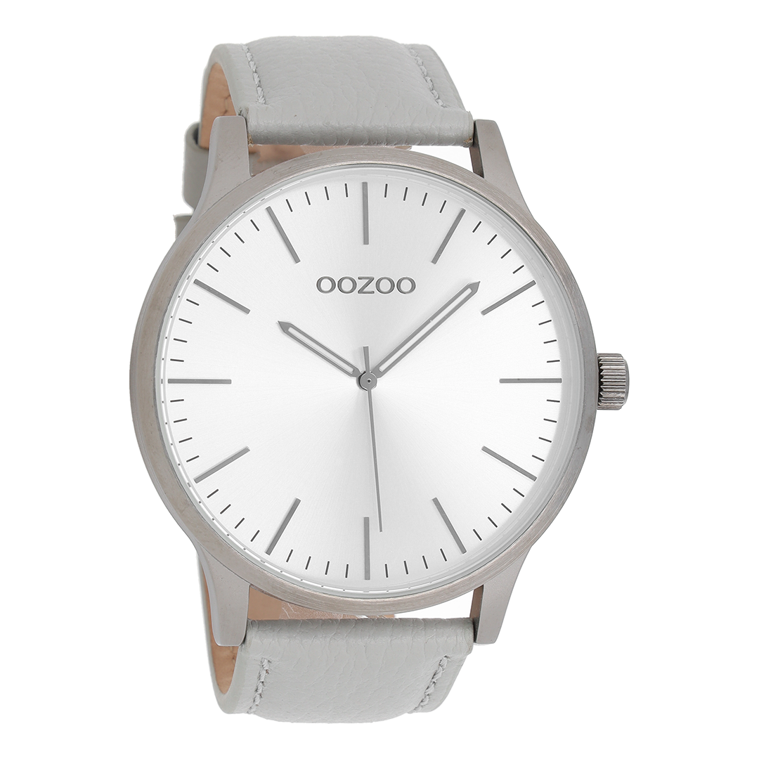 Titanium OOZOO horloge met grijze leren band - C8536
