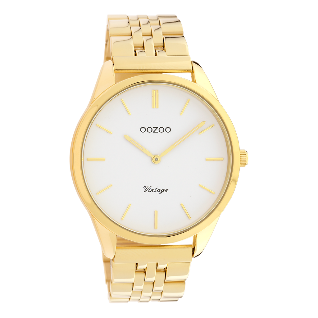 OOZOO Montre en couleur or avec bracelet en acier inoxydable en couleur or - C9985