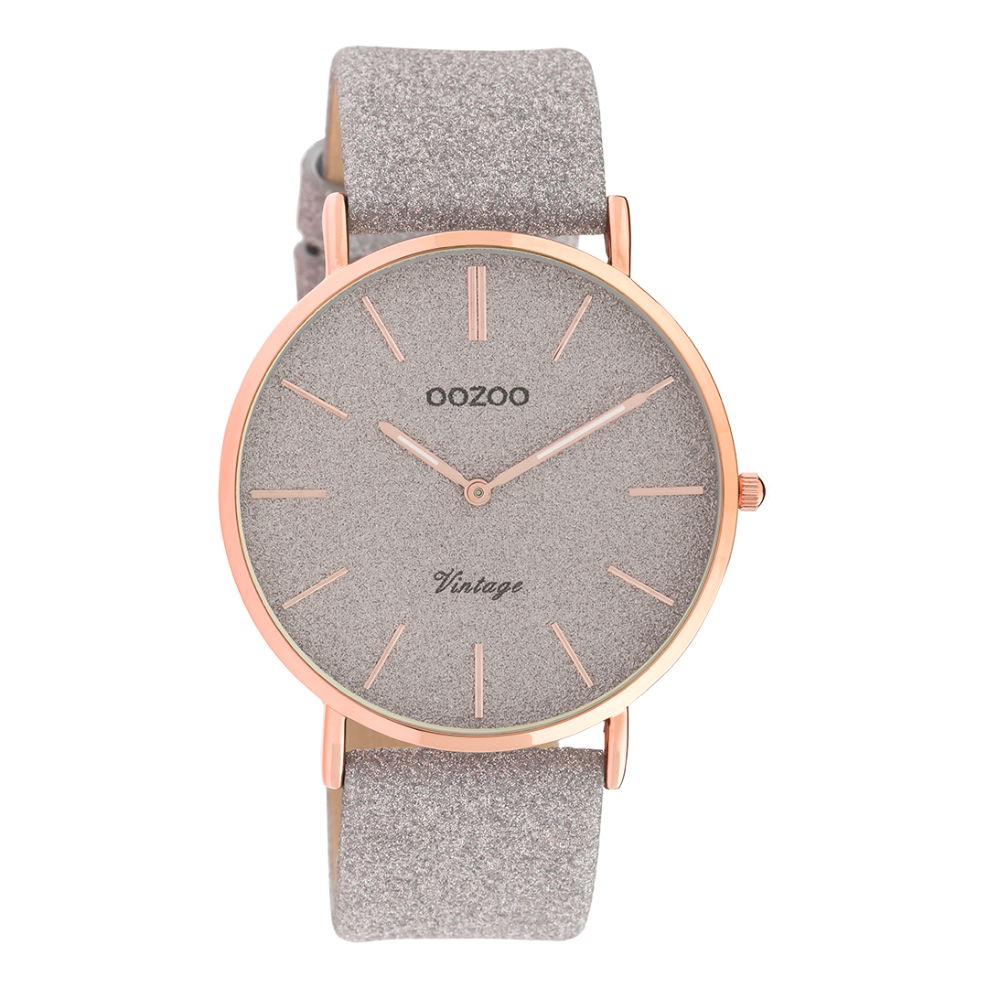 Color oro rosa OOZOO Guarda con cinturino in pelle Taupe - C20162